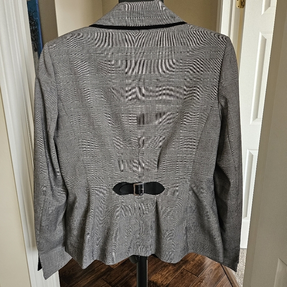 Anne Klein Stretch Herringbone Design Women's sz 10 Jacket Blazer - Picture 9 of 15